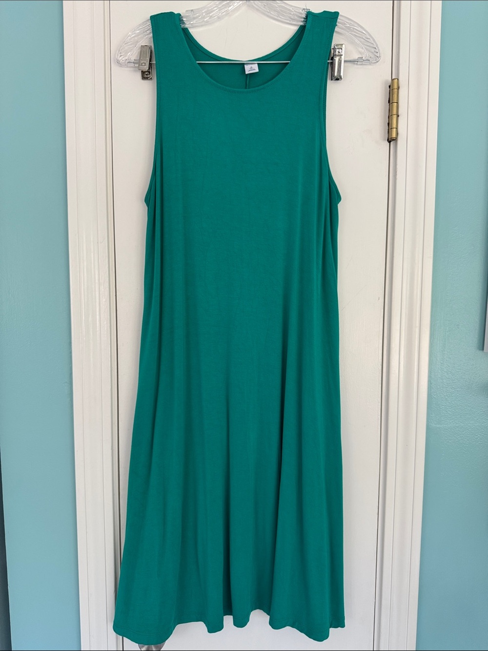 TALL ALERT! Old Navy Teal Sleeveless Swing Dress
